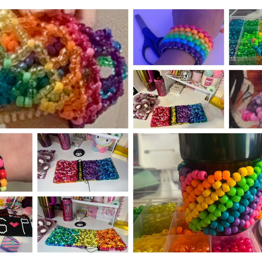 Customer Kandi Purses, Wallet, ,Corset, Glass Case, Cuffs and More
